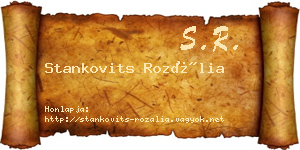 Stankovits Rozália névjegykártya